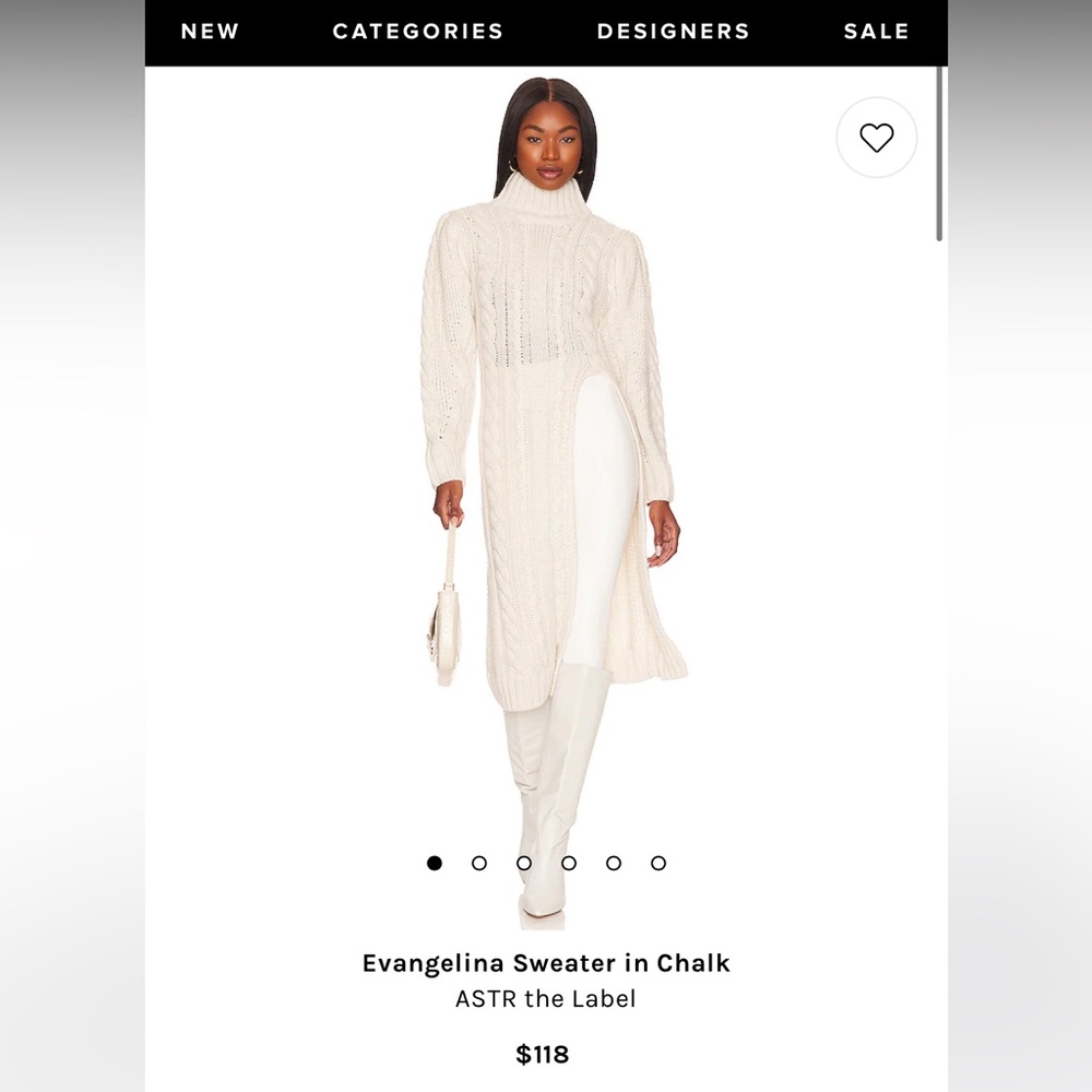 ASTR THE LABEL Evangelina sweater in chalk